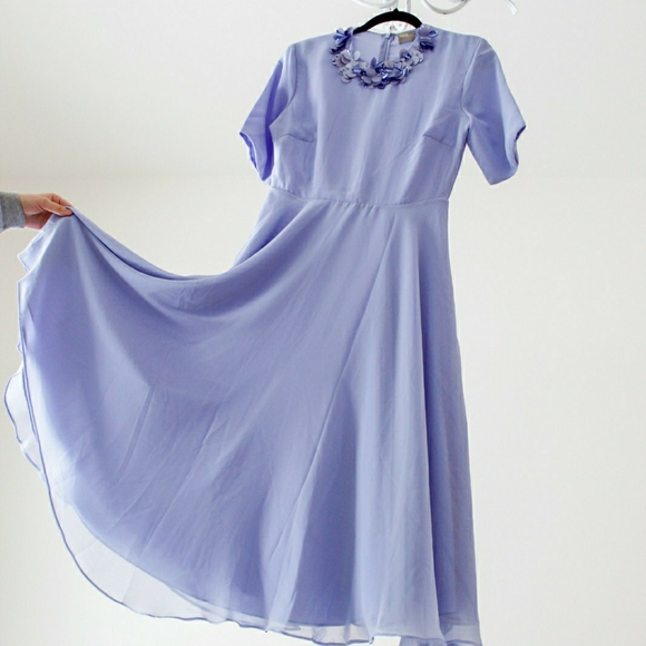 ASOS DESIGN pale violet midi dress - Picture 9 of 10